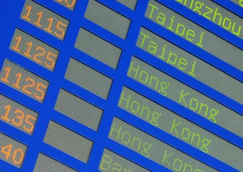 Airline schedule Stock Photos