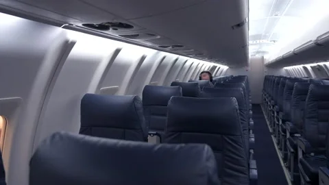 Airline Seating (One Passenger) Stock Footage