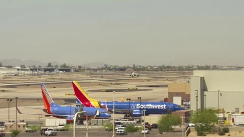 Airline taking off Phoenix Stock Footage 75501106