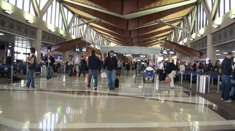 Airline terminal inside Stock Footage 1125548