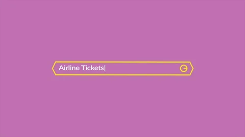 "airline tickets" Typing into Search Engine on Computer Screen. Stock Footage 101339674