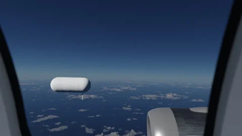 Airline UFO Encounter Stock Footage 159325282
