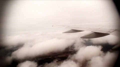 Airline-wing-clouds2 Stock Footage 1008176