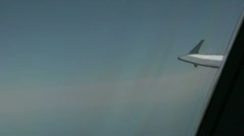Airline wing tip CR Stock Footage 548271