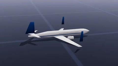 Airliner aircraft 3d loop 3D animation seamless loop Vídeos de archivo 341780286