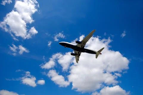 Airliner and clouds Foto stock