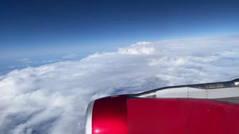 Airliner Cruising Altitude Window View Stock-Footage 270794876