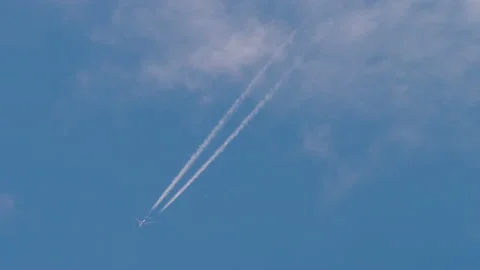 Airliner at the flight level Stock Footage 157992700