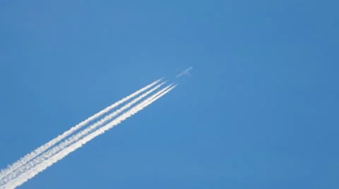 Airliner flying high Stock Footage