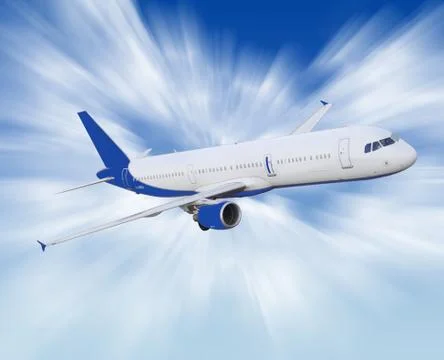 Airliner Stock Illustration