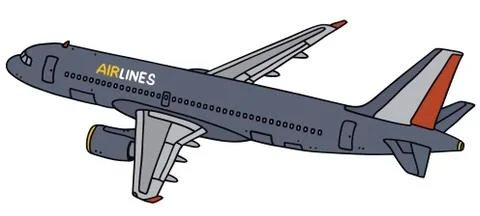 Airliner Stock Illustration