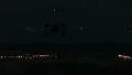 Airliner landing at night HD Footage