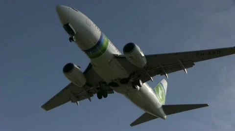 Airliner passes overhead Stock Footage