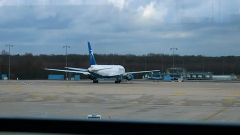 Airliner On The Runway Stock Footage 104522547