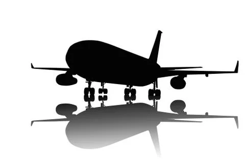 Airliner silhouette Stock Illustration