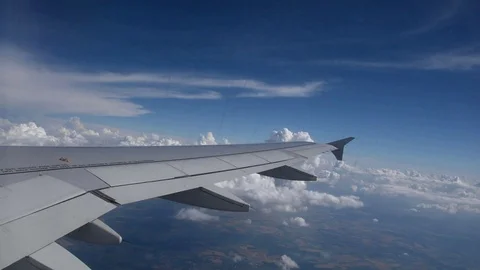 Airliner in the sky Stock Footage 95856224