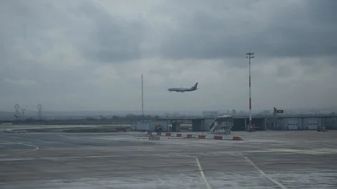 Airliner in the sky Stock Footage 103214633