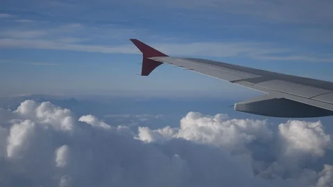 Airliner in the sky Stock Footage 112863035