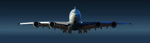 Airliner takeoff Stock Illustration