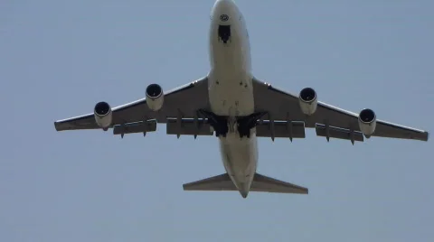Airliner very low take off  Stock Footage 705331