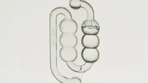 Airlock with bubbles due to fermentation Stock Footage 157444380