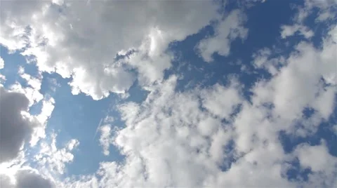 Airlplane passes through the clouds in the sky Stock Footage 46014829