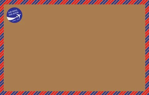 Airmail envelope with brown background イラスト素材