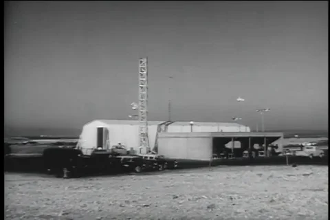 Airmen prepare to launch First Thor missile from Vandenberg Air Force Base- 1958 Stock Footage 99593500