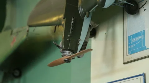 Airpcraft model in the aircraft modeling club Stock Footage 59113234