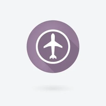 Airplan icon. Isolated on white. Stock Illustration