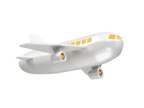 Airplane 3d vector icon illustration. Plane icon vector 3d render Stock Illustration
