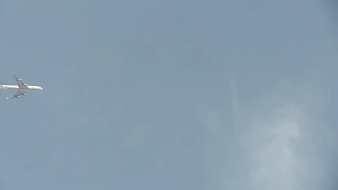 Airplane 747 in flight LS Stock Footage 82299902