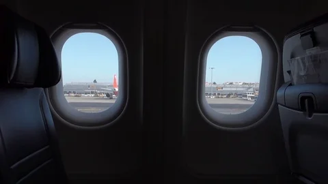 Airplane about to take off Stock Footage 123391751