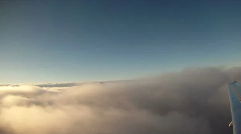 Airplane above and in clouds Video stock 24672260