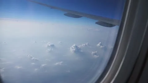 On airplane above the clouds Stock Footage 11866038