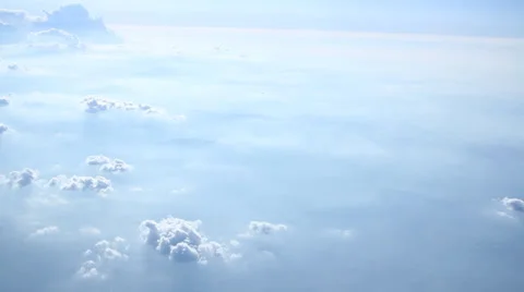 Airplane above the clouds Stock Footage 27278497