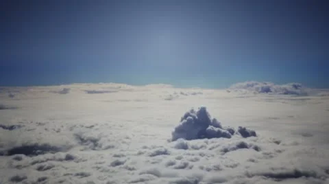 Airplane above clouds Stock Footage 62041240