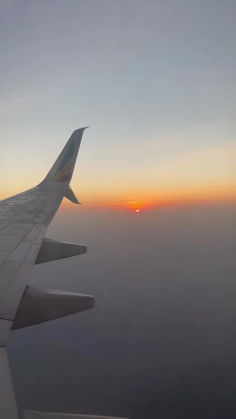 Airplane above the clouds Stock Footage 302247716