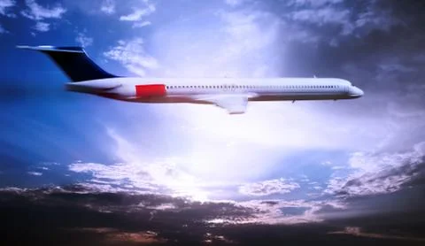 Airplane above the clouds Фото