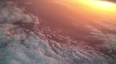 Airplane Above the Clouds: A Soaring Perspective Stock Footage 36264847