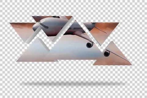 Airplane on abstract screen Stock Illustration