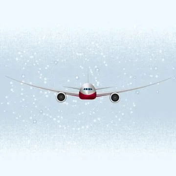 Airplane on an abstract technology background.use layer overlay effect. イラスト素材