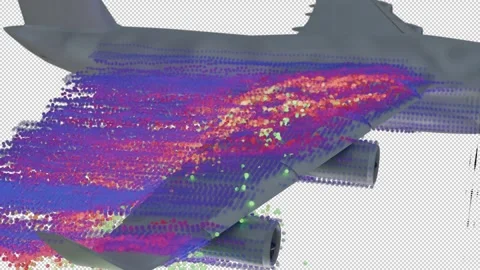 Airplane aerodynamic flight physics 库存影片 280987489