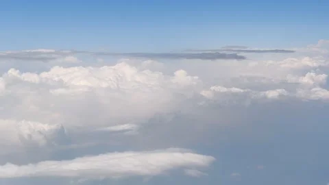 Airplane/ Aeroplane Outside Window View/ Clouds 스톡 동영상 238855036