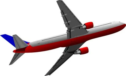 Airplane on the air. vector illustration Stock Illustration