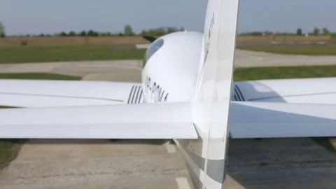 Airplane on the airfield Video stock 83384385