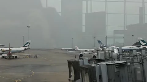 Airplane in airport Stock Footage 11315055