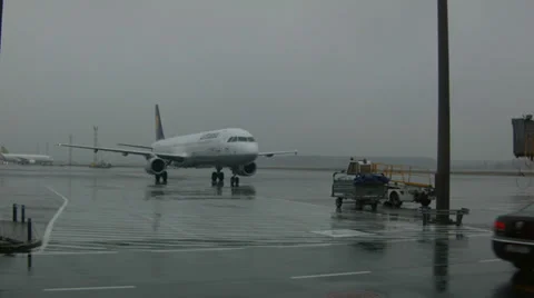 Airplane at Airport Stock Footage 33731216