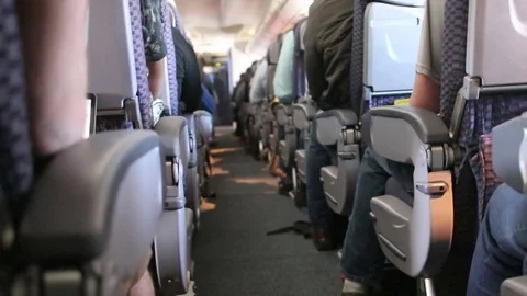 Airplane aisle Stock-Footage 81670703