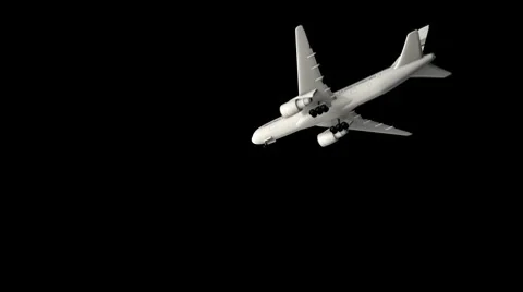 Airplane with alpha channel Video stock 8987763